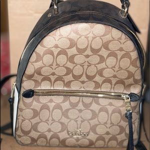 Coach Jordyn Backpack in blocked signature canvas